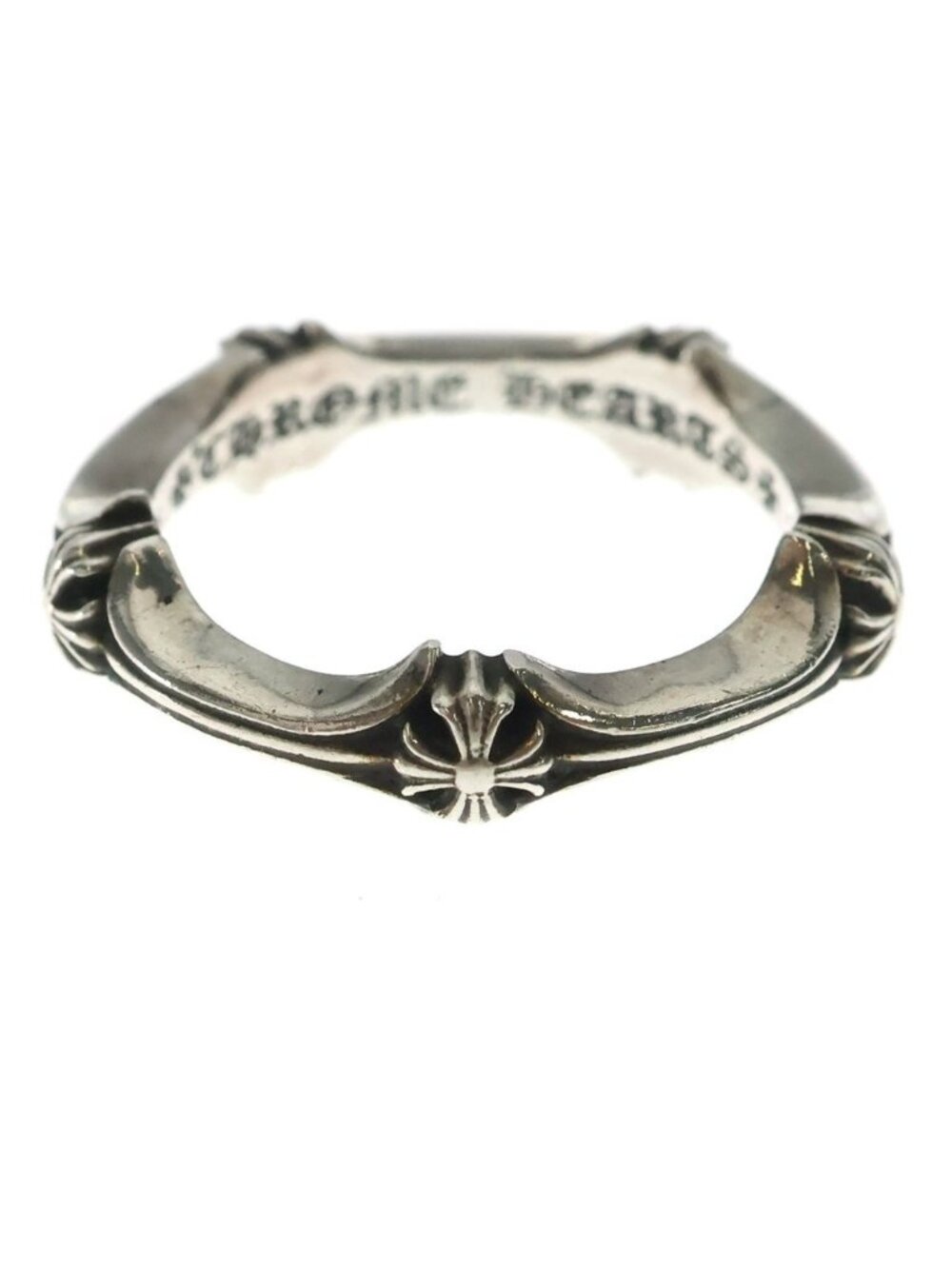 Chrome Hearts Plus and Bone Ring Silver